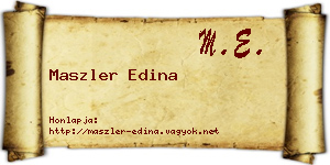 Maszler Edina névjegykártya