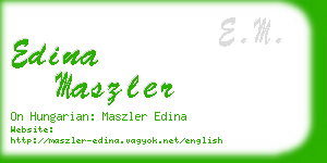 edina maszler business card